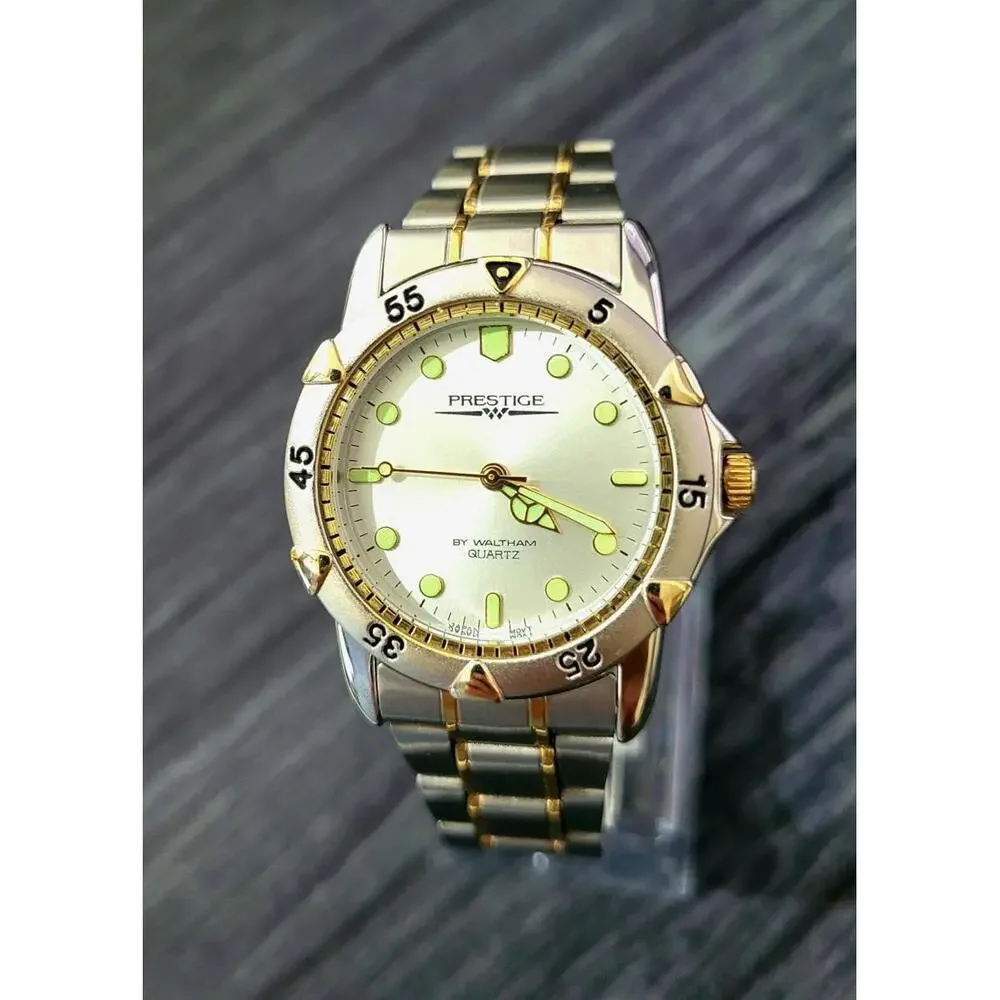Vintage Rare Retro Men's Waltham Prestige Dive Watch In Box‎